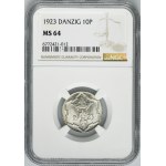 Free City of Danzig, 10 pfennige 1923 - NGC MS64