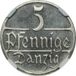 Free City of Danzig, 5 pfennige 1923 - NGC PF64 - PROOF