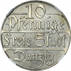 Free City of Danzig, 10 pfennige 1923 - NGC PF64 CAMEO - PROOF