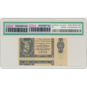 1 złoty 1938 - bez serii i numeratora - DESTRUKT - GDA 64