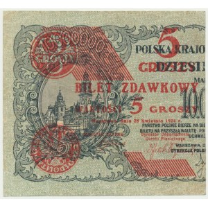 5 pennies 1924 - left half -