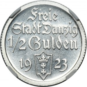 Free City of Danzig, 1/2 gulden 1923 - NGC PF62 - PROOF