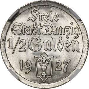 Free City of Danzig, 1/2 gulden 1927 - NGC MS65 - RARE