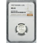Free City of Danzig, 1/2 gulden 1927 - NGC MS65 - RARE