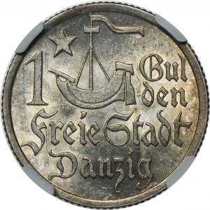 Free City of Danzig, 1 gulden 1923 Cog - NGC MS63