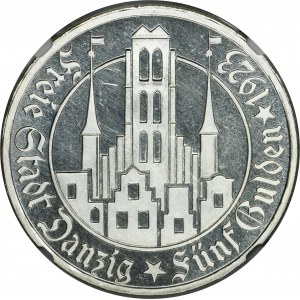 Free City of Danzig, 5 gulden 1923 - NGC PF64 CAMEO - PROOF