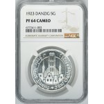 Free City of Danzig, 5 gulden 1923 - NGC PF64 CAMEO - PROOF