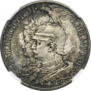 Germany, Kingdom of Prussia, Wilhelm II, 2 Mark Berlin 1901 - NGC MS65