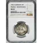 Germany, Kingdom of Prussia, Wilhelm II, 2 Mark Berlin 1901 - NGC MS65