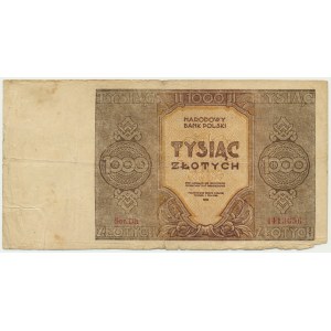 1.000 złotych 1945 - Dh - rzadka seria zastępcza