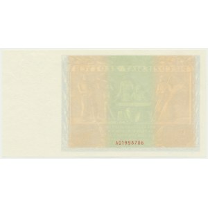 50 złotych 1936 - AD - awers bez głównego druku -