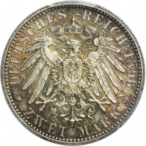 Germany, Kingdom of Prussia, Wilhelm II, 2 Mark Berlin 1896 A - PCGS MS64