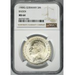 Germany, Baden, Friedrich II, 3 Mark Karlsruhe 1908 G - NGS MS64