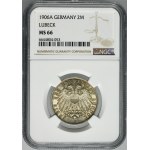 Germany, City of Lübeck, 2 Mark Berlin 1906 A - NGC MS66 - RARE