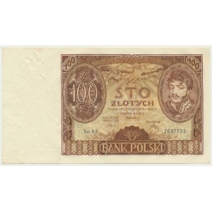 100 złotych 1934 - Ser.AX. - znw. +X+ -