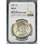 USA, 1 Dollar Philadelphia 1887 - Morgan - NGC MS63