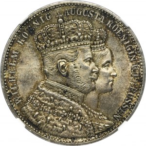 Germany, Kingdom of Prussia, Wilhelm I, Crown Thaler Berlin 1861 - NGC MS63