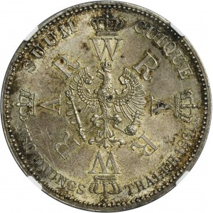 Germany, Kingdom of Prussia, Wilhelm I, Crown Thaler Berlin 1861 - NGC MS63