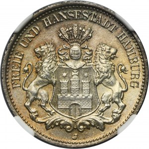 Germany, City of Hamburg, 2 Mark 1904 J - NGC MS64