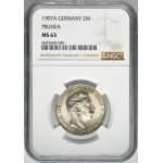 Germany, Kingdom of Prussia, Wilhelm II, 2 Mark Berlin 1907 A - NGC MS63 - NGC MS63