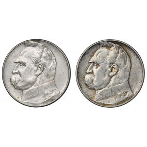 Zestaw, Piłsudski, 10 złotych 1935 i 1939 (2 szt.)