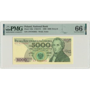 5.000 złotych 1988 - CP - PMG 66 EPQ - pierwsza seria rocznika