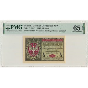 1/2 marki 1916 - Generał - PMG 65 EPQ