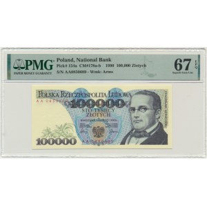100.000 złotych 1990 - AA - PMG 67 EPQ