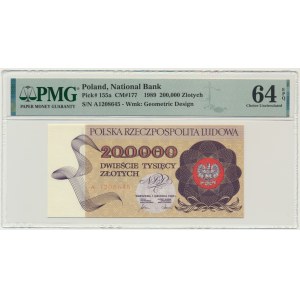 200,000 zl 1989 - A - PMG 64 EPQ - first series