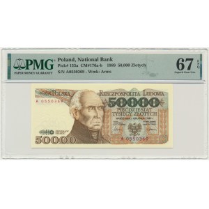 50.000 złotych 1989 - A - PMG 67 EPQ - pierwsza seria