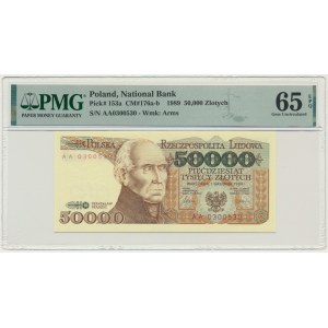 50.000 złotych 1989 - AA - PMG 65 EPQ