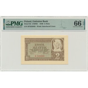 2 złote 1940 - B - PMG 66 EPQ