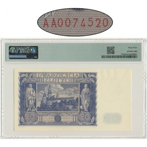 20 gold 1936 - AA - PMG 64 - first series