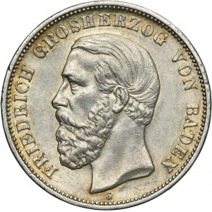 Germany, Baden, Friedrich I, 5 Mark Karlsruhe 1900 G