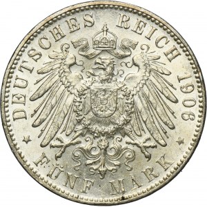 Germany, City of Bremen, 5 Mark Hamburg 1906 J - RARE