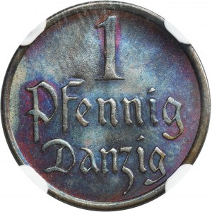 Free City of Danzig, 1 pfennig 1937 - NGC MS65 BN