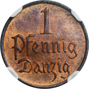 Free City of Danzig, 1 pfennig 1930 - NGC MS65 RB