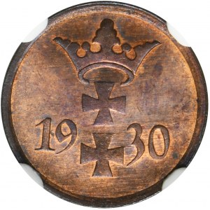 Free City of Danzig, 1 pfennig 1930 - NGC MS65 RB