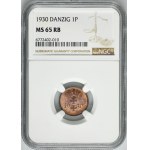 Free City of Danzig, 1 pfennig 1930 - NGC MS65 RB