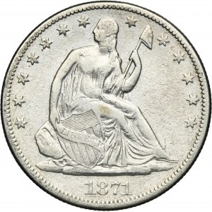 USA, 1/2 Philadelphia Dollar 1871 - Seated Liberty