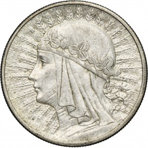 Głowa Kobiety, 10 złotych Londyn 1932