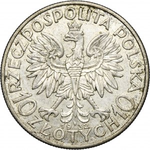 Głowa Kobiety, 10 złotych Londyn 1932