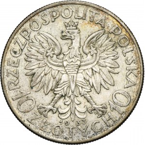 Głowa Kobiety, 10 złotych Warszawa 1933