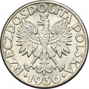 Żaglowiec, 5 złotych 1936