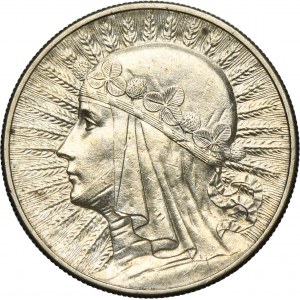 Głowa Kobiety, 10 złotych Londyn 1932