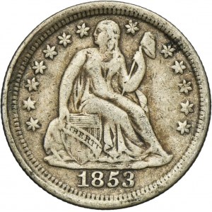 USA, 1 Dime Philadelphia 1855 - Seated Liberty