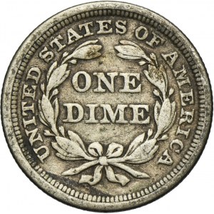 USA, 1 Dime Philadelphia 1855 - Seated Liberty