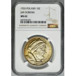 Sobieski, 10 złotych 1933 - NGC MS62