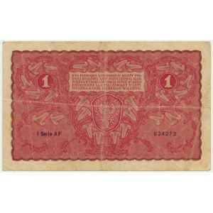 1 marka 1919 - I Serja AF - destrukt - RZADKOŚĆ