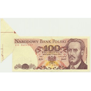 100 złotych 1976 - EH - DESTRUKT - motylek
